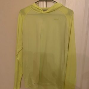 Men’s Nike neon yellow lightweight pullover hoodie